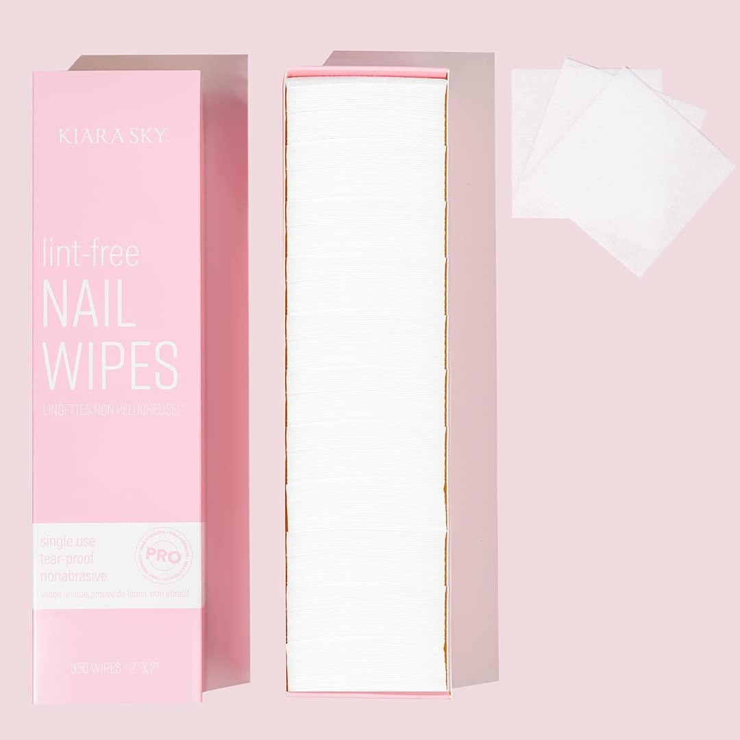 Kiara Sky 100% Lint Free Nail Wipes to Soak Off Acrylic Gel Nail Polish - Lint Free Nail Wipes Soft Gel Nail Polish Remover Pads Absorbable Eyelash Extension Glue Cleaning Wipes - Image 3