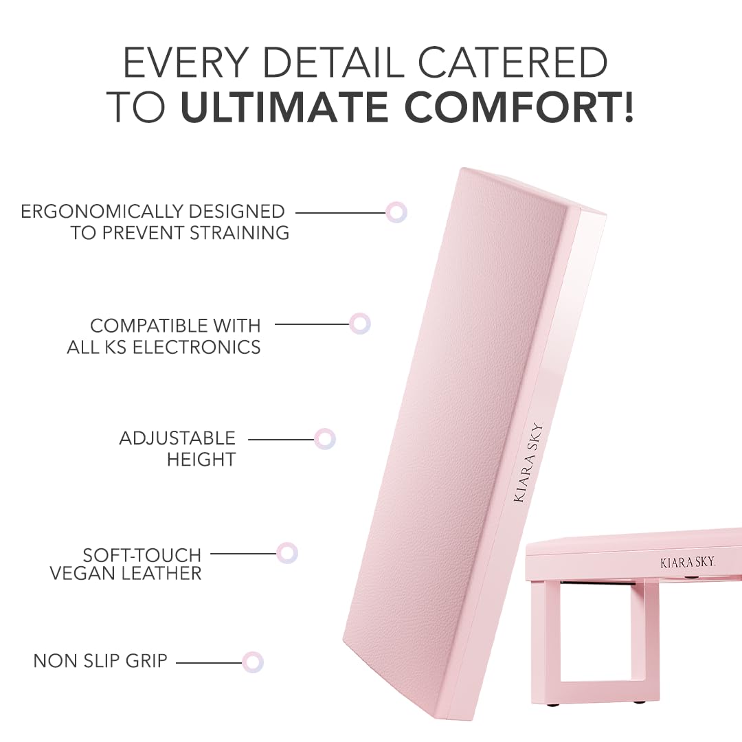 Kiara Sky Arm Rest - Acetone Resistant & Waterproof for Manicure & Pedicure Technician Stations - Purple - Image 5