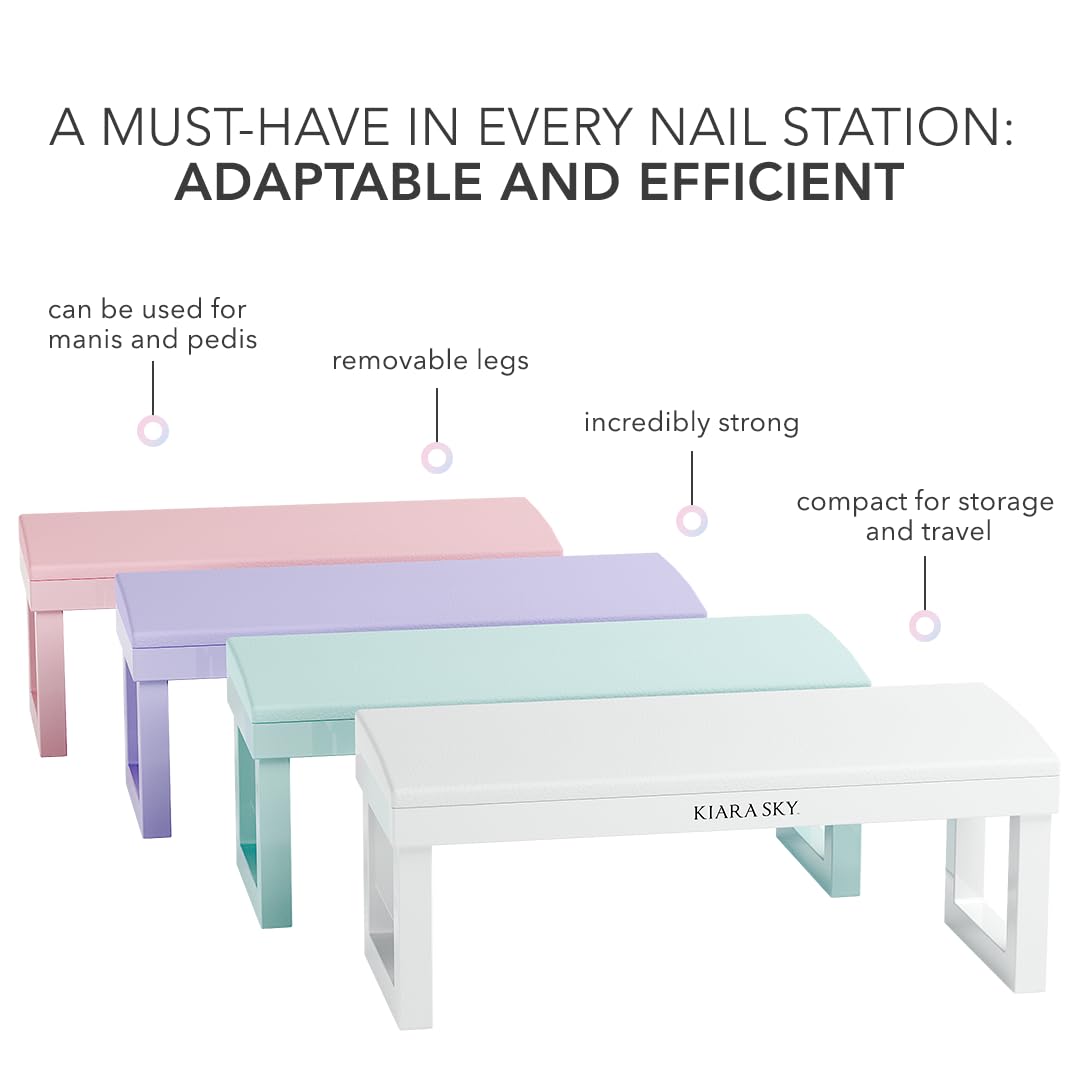 Kiara Sky Arm Rest - Acetone Resistant & Waterproof for Manicure & Pedicure Technician Stations - Purple - Image 6
