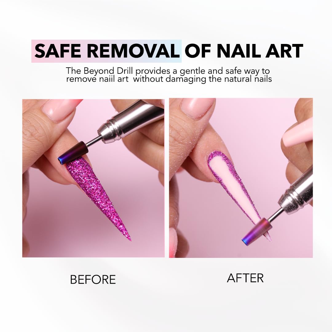 Kiara Sky Beyond Pro Nail Drill | Portable, Rechargeable & Cordles | Pink - Image 5