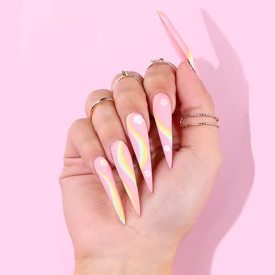 Kiara Sky C Curve XXL Nail Tip Case (500 Tips in 10 Sizes) (Stiletto Clear) - Image 5