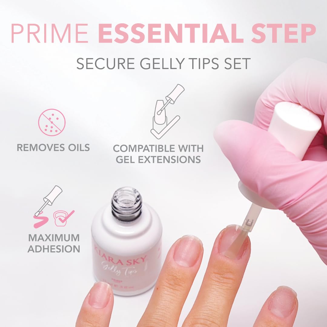 KIARA SKY Gelly Tips Essential Kit | Includes Prep, Top Coat, Builder, Primer 0.5 fl oz - Image 3