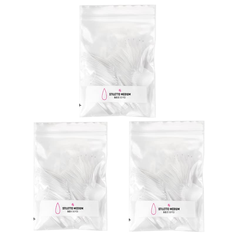 Kiara Sky Gelly Tip Soak Off Nails Refill Packs - Stiletto Shape (Medium Length) (Sizes 0, 1, 2) - Image 5