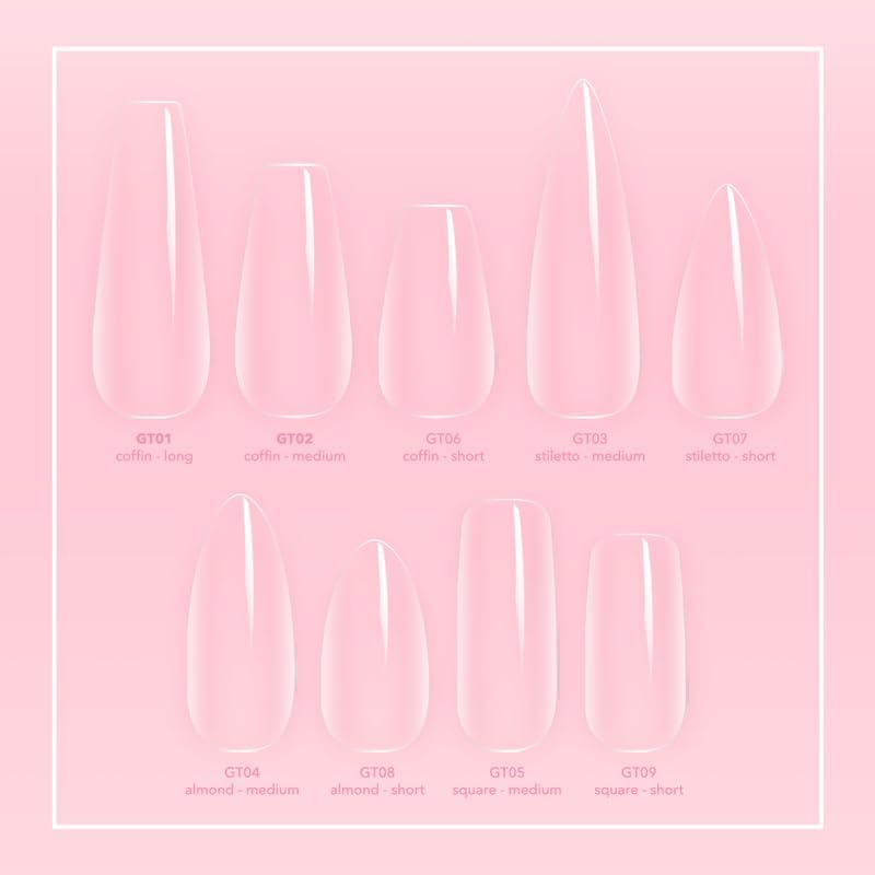 Kiara Sky Gelly Tips Kit Coffin Short - Image 5