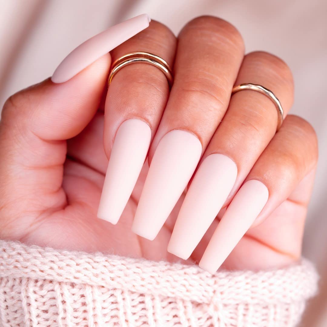 Kiara Sky Gelly Tips Refill Pack - Soak Off Soft Gels - Coffin Shape (Long Length) (Sizes 0, 1, 2) - Image 4