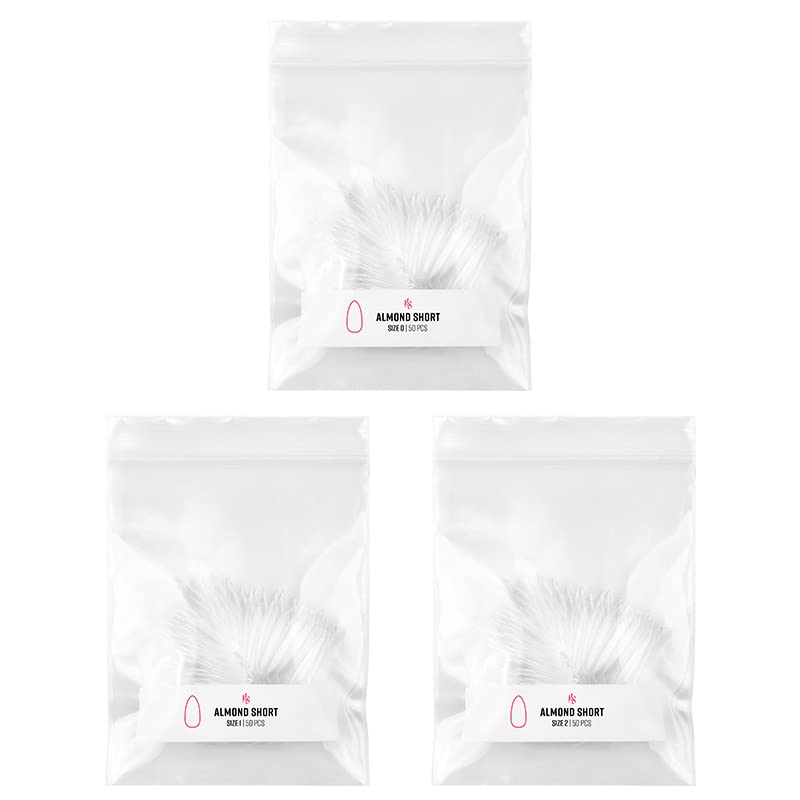 Kiara Sky Gelly Tips Refill Packs - Soak Off Soft Gels - Almond Shape (Short Length) (Sizes 0, 1, 2) - Image 6