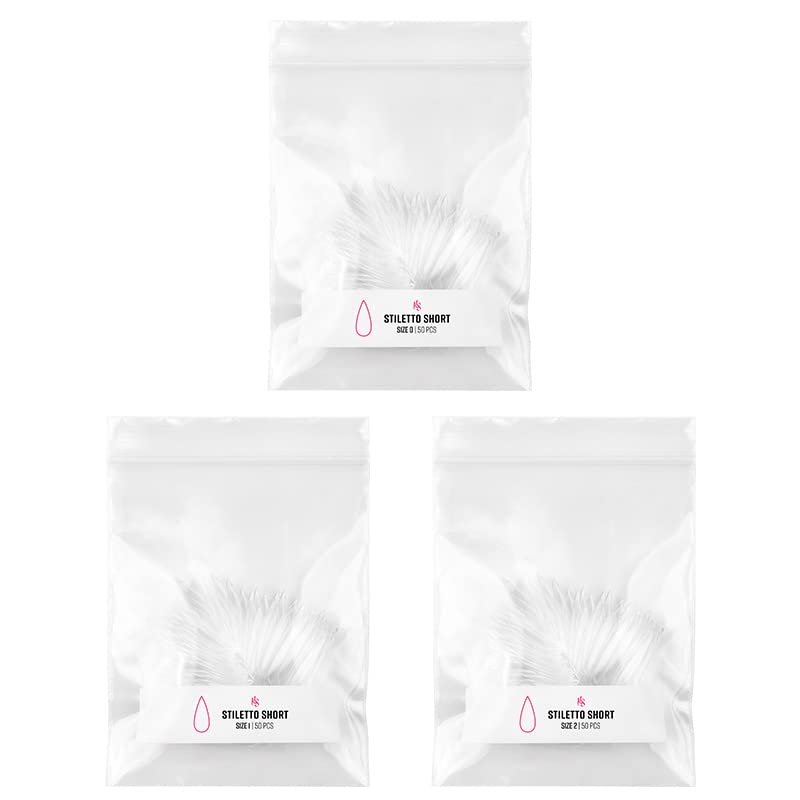 Kiara Sky Gelly Tips Refill Packs - Soak Off Soft Gels - Stiletto Shape (Short Length) (Sizes 0, 1, 2) - Image 5