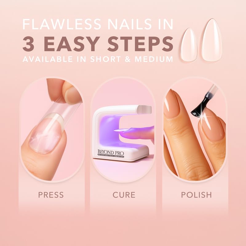 Kiara Sky Gelly Tips Starter Kit | Includes Prep, Primer, Builder, Top Coat, Tips | Coffin Long (No Lamp) - Image 3