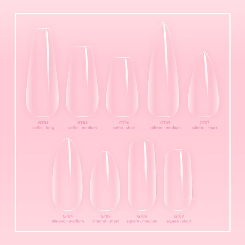 Kiara Sky Gelly Tips Starter Kit | Includes Prep, Primer, Builder, Top Coat, Tips | Coffin Long (No Lamp) - Image 6