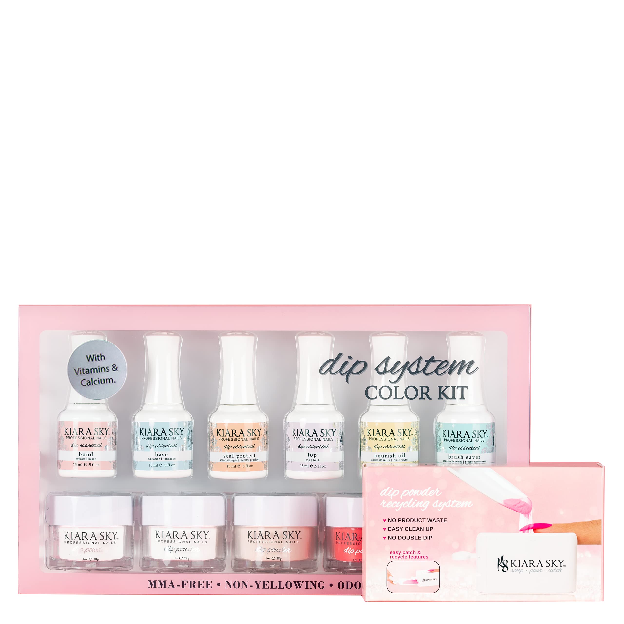 Kiara Sky Professiona Nails - Best-Selling Complete Dip Manicure Starter Kit - 3 Exclusive Colors Included