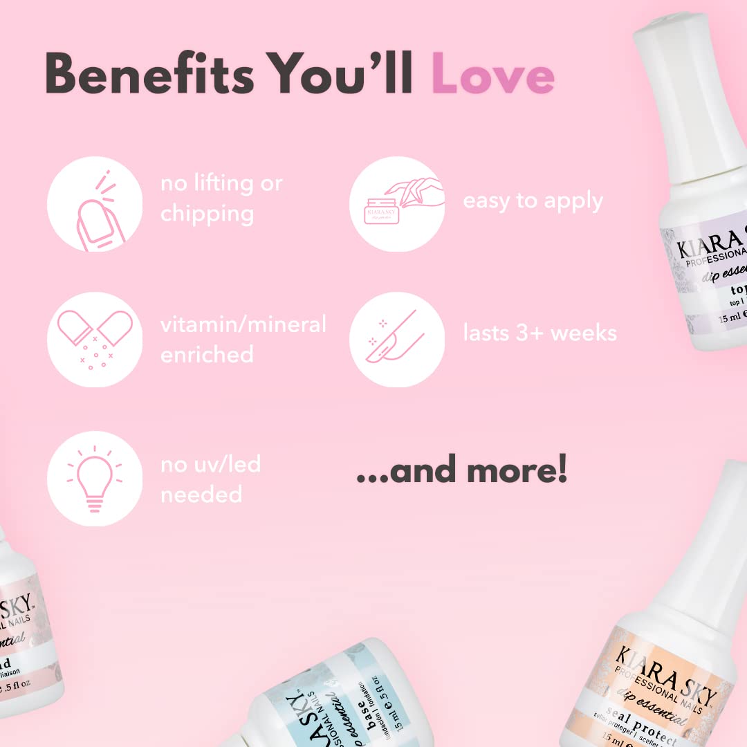 Kiara Sky Professiona Nails - Best-Selling Complete Dip Manicure Starter Kit - 3 Exclusive Colors Included - Image 4