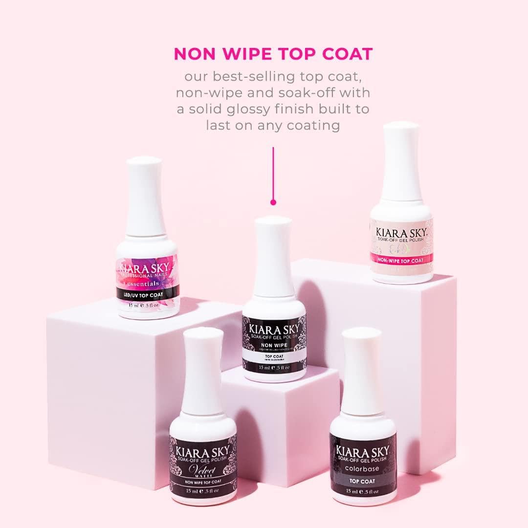 Kiara Sky Professional Nails LED UV Soak off Gel Polish Non Wipe Top Coat - Image 2