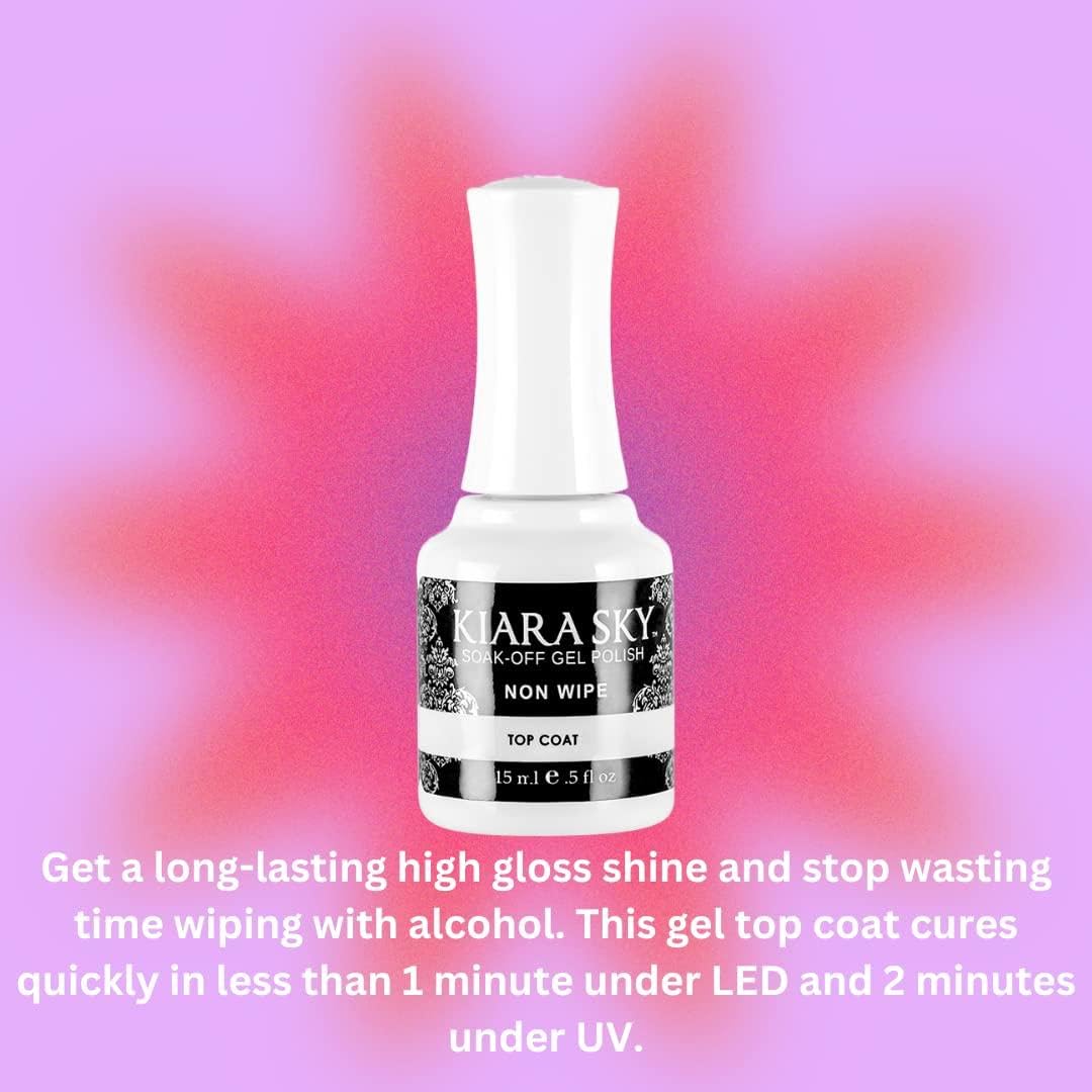 Kiara Sky Professional Nails LED UV Soak off Gel Polish Non Wipe Top Coat - Image 4