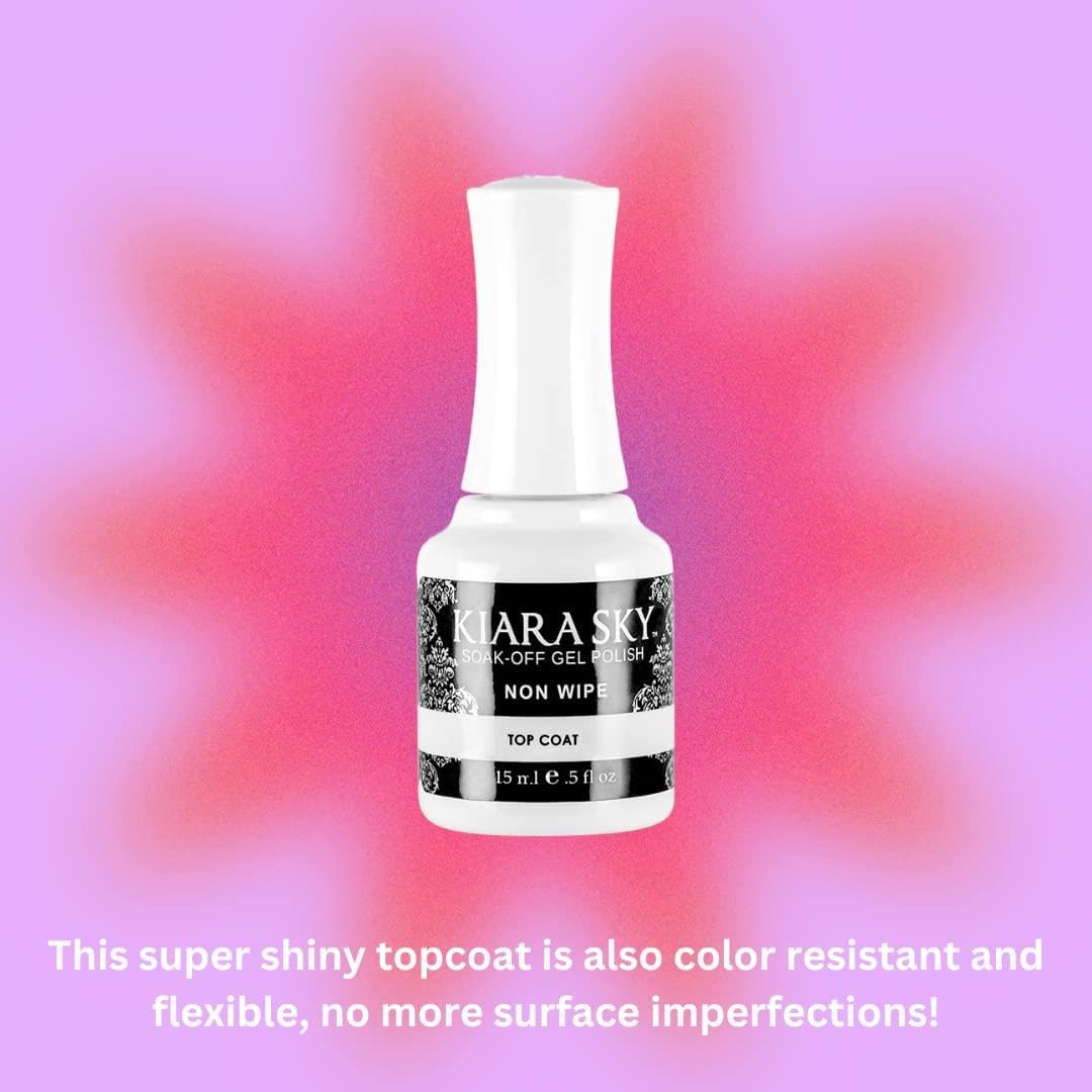 Kiara Sky Professional Nails LED UV Soak off Gel Polish Non Wipe Top Coat - Image 5