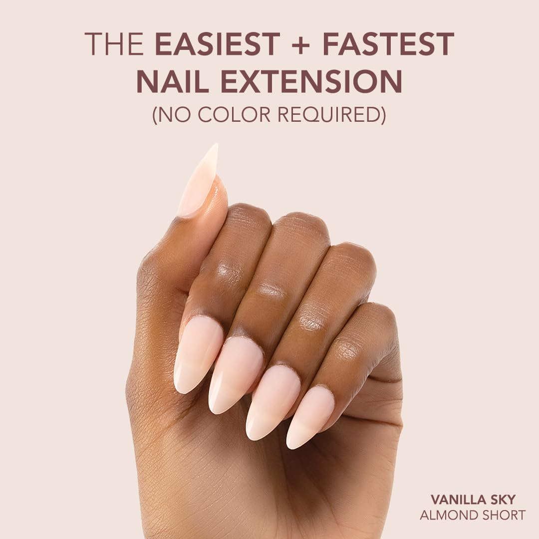 Kiara Sky Professional Nails *NEW* Cover Gelly Tip Case Soft Gel Nail Extensions (Short Almond - Vanilla Sky) - Image 2