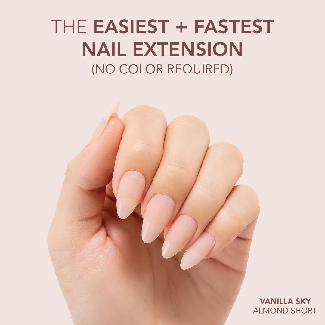 Kiara Sky Professional Nails *NEW* Cover Gelly Tip Case Soft Gel Nail Extensions (Short Almond - Vanilla Sky) - Image 3