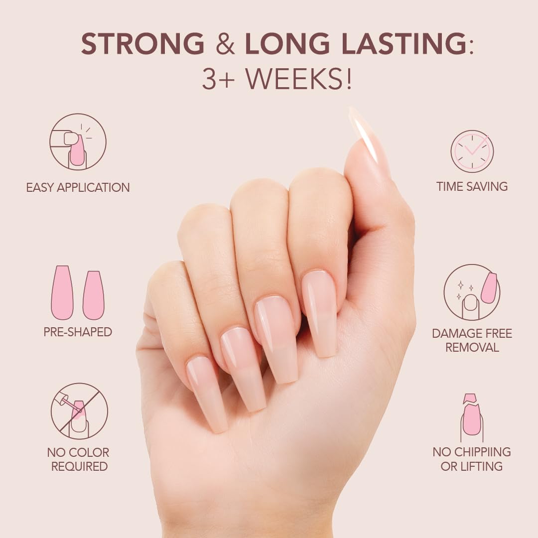 Kiara Sky Professional Nails *NEW* Cover Gelly Tip Case Soft Gel Nail Extensions (Short Almond - Vanilla Sky) - Image 6