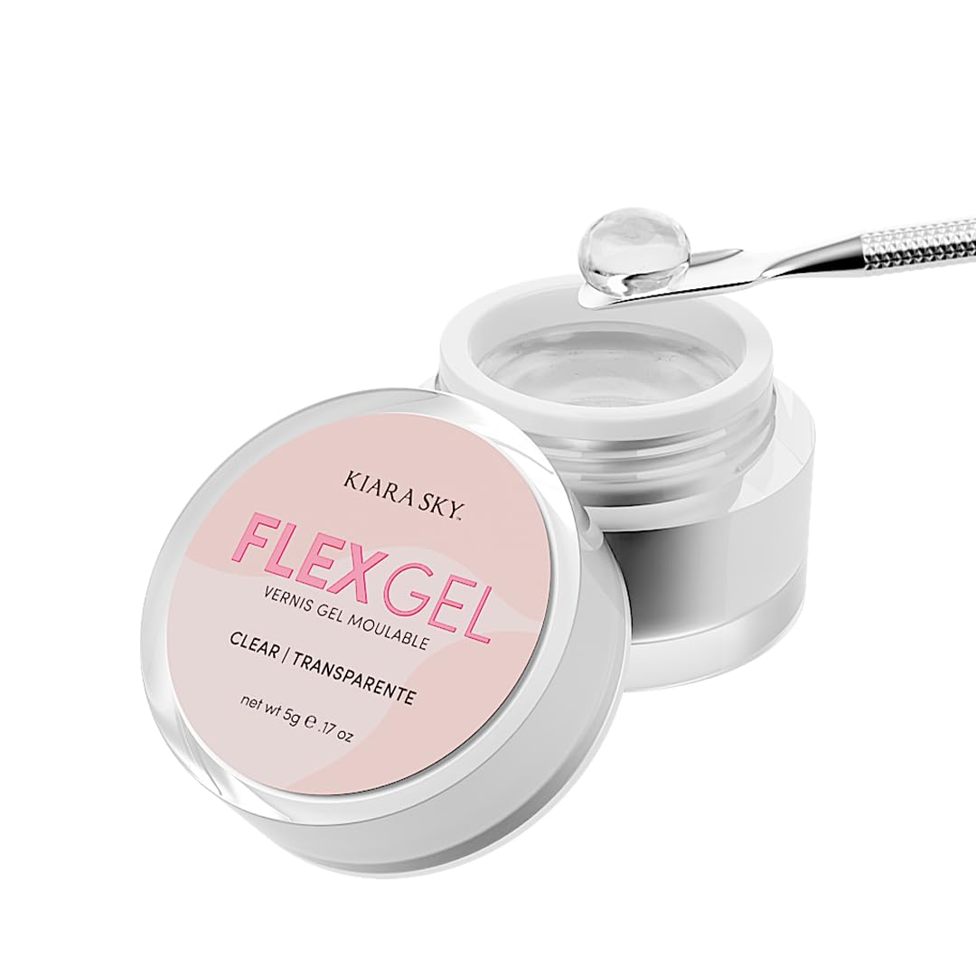 Kiara Sky Professional Nails *NEW* Flex Gel (Clear Transparent Molding Gel for Nail Art)