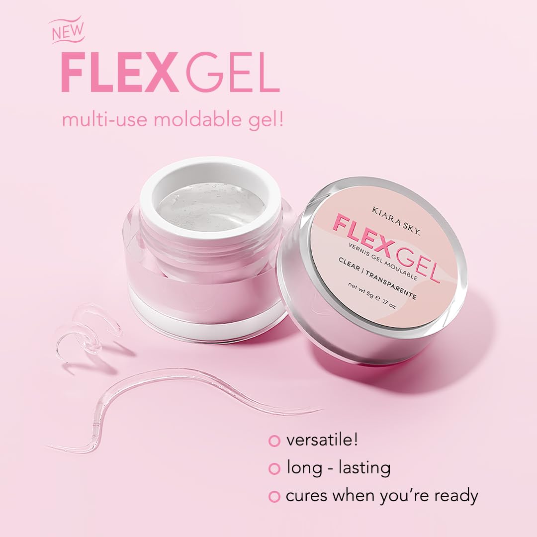 Kiara Sky Professional Nails *NEW* Flex Gel (Clear Transparent Molding Gel for Nail Art) - Image 2