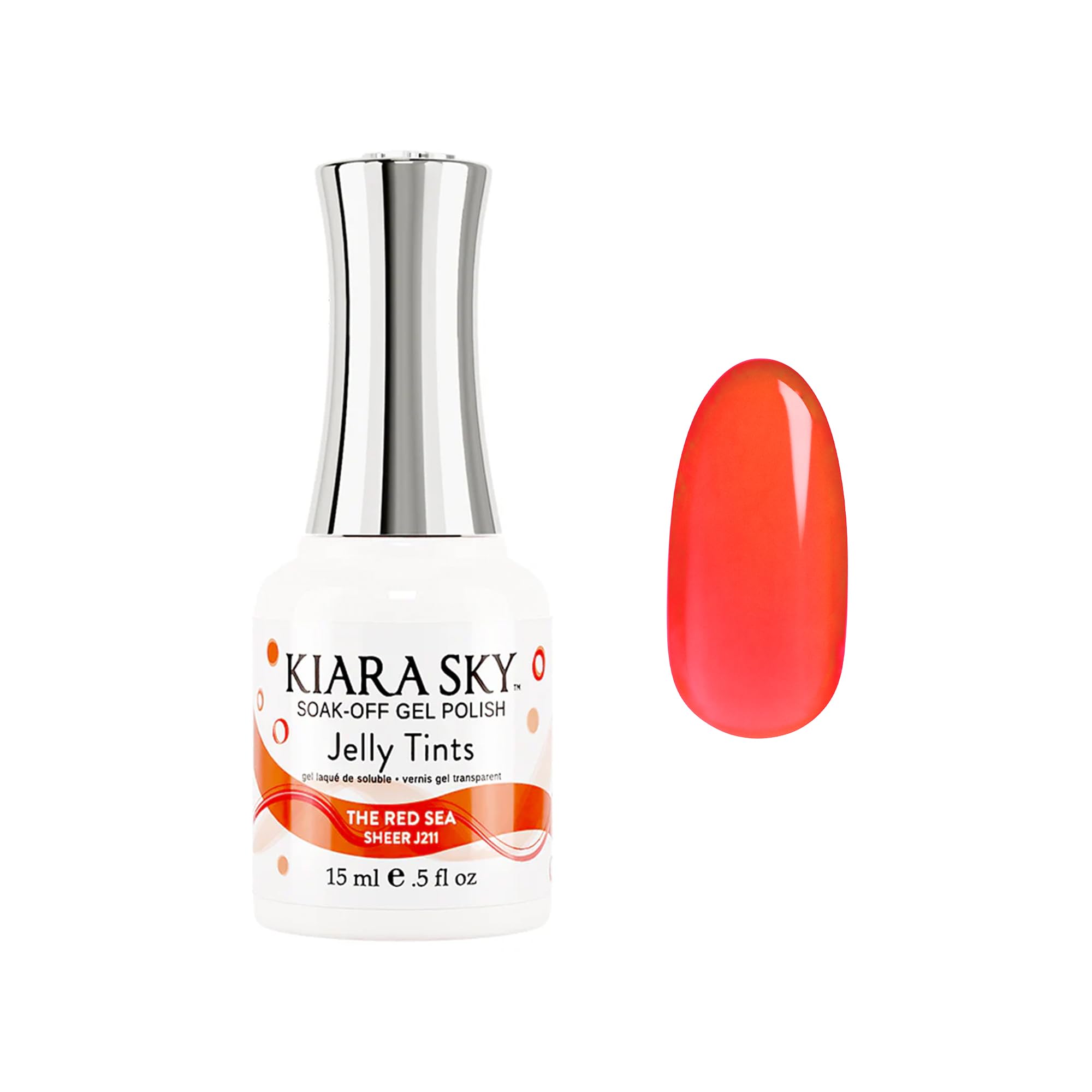 KIARA SKY Professional Nails Soak Off Jelly Tint Gel Polish (The Red Sea)