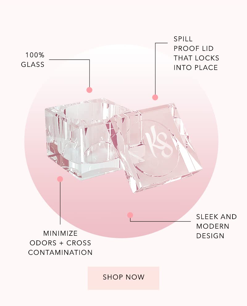 KIARA SKY Professional Nails Spill-Proof Dappen Dish with Lid for Holding Acrylic Liquid Monomer - Clear - Image 3