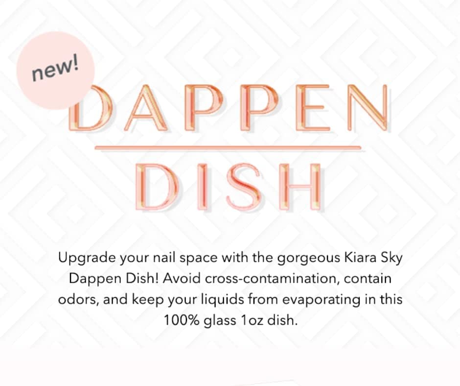 KIARA SKY Professional Nails Spill-Proof Dappen Dish with Lid for Holding Acrylic Liquid Monomer - Clear - Image 4