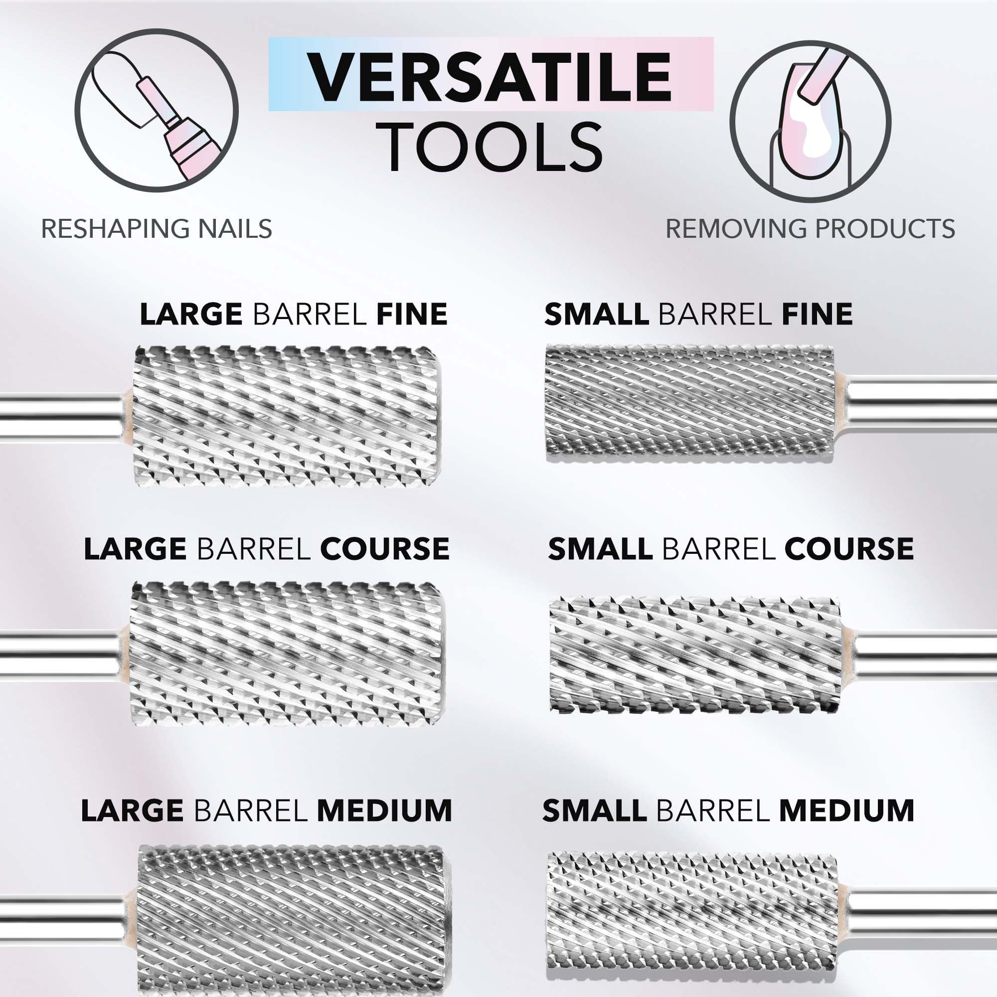 Kiara Sky Professional Nails Stainless Steel Universal Drill Bits for e-file Nail Drill (Crystal Mandrel Bit) - Image 3
