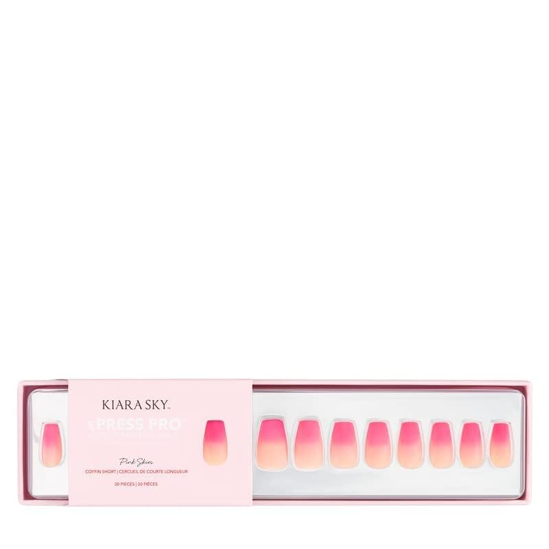 KIARA SKY PROFESSIONAL NAILS XPRESS PRO 100% ACRYLIC PRESS ON NAILS (Pink Skies) - Image 2