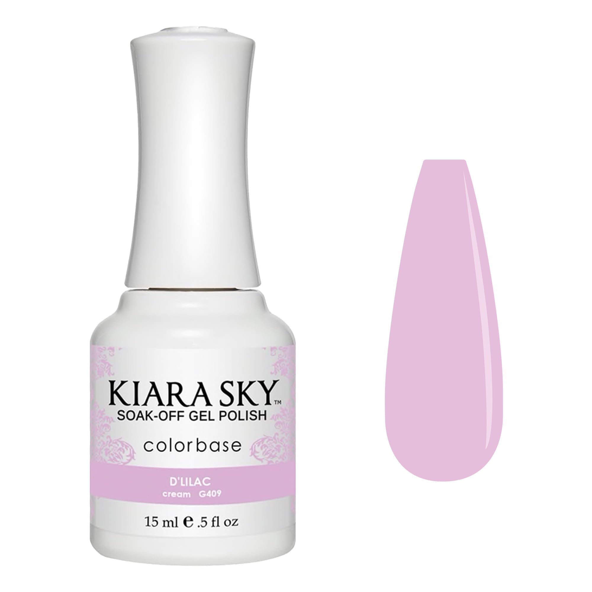 KIARA SKY Soak Off Gel Nail Polish 0.5 fl oz, D'LILAC (G409)