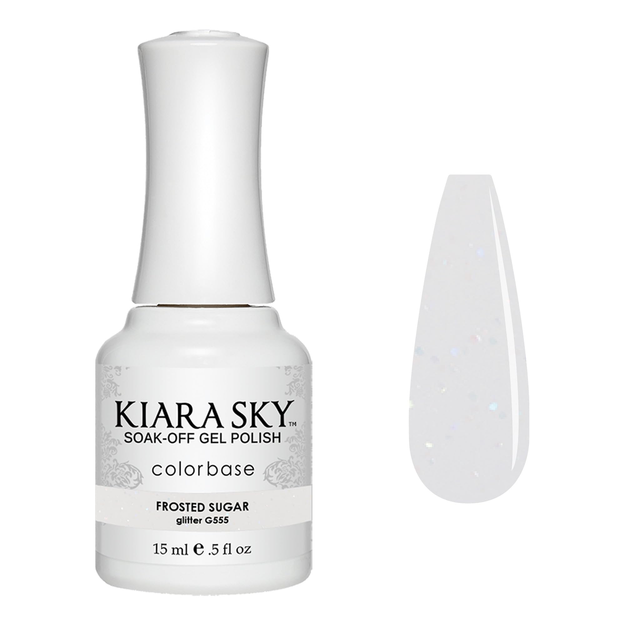 Kiara Sky Soak Off Gel Nail Polish 0.5 fl oz, FROSTED SUGAR (G555)