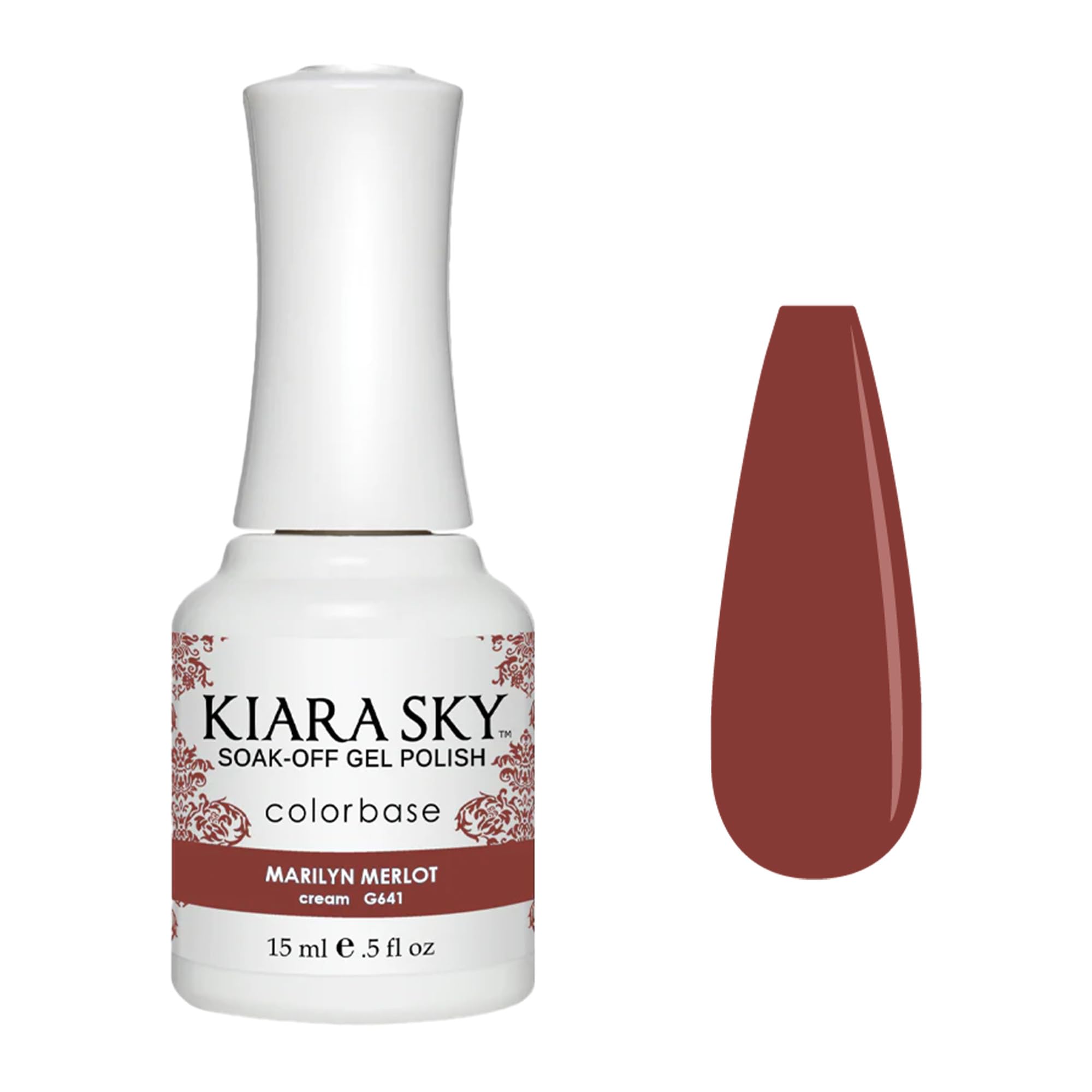 KIARA SKY Soak Off Gel Nail Polish 0.5 fl oz, MARILYN MERLOT (G641)