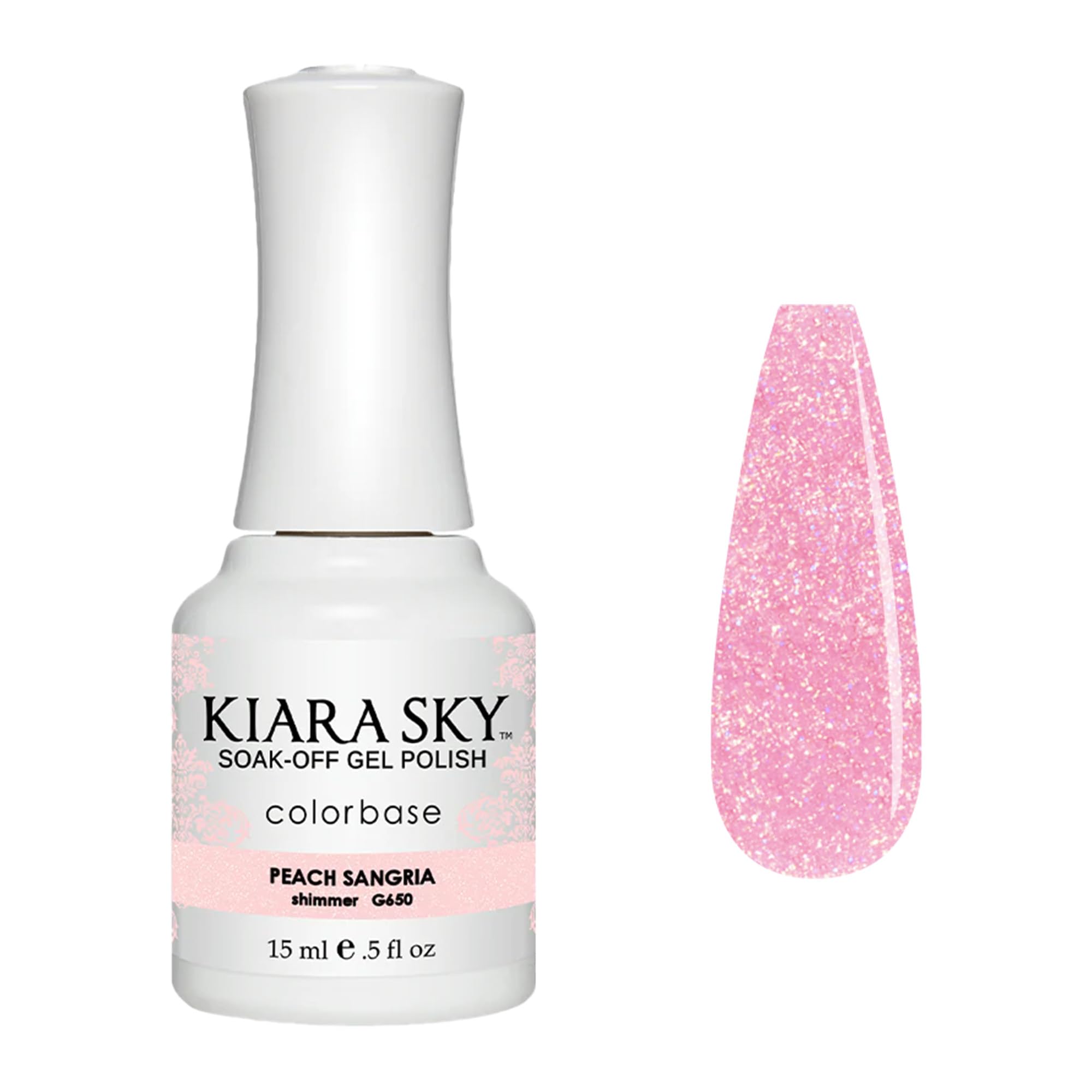 Kiara Sky Soak Off Gel Nail Polish 0.5 fl oz, PEACH SANGRIA (G50)