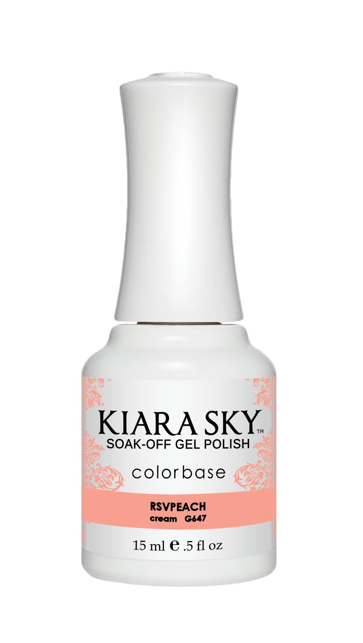 Kiara Sky Soak Off Gel Nail Polish 0.5 fl oz, RSVPeach (G647)