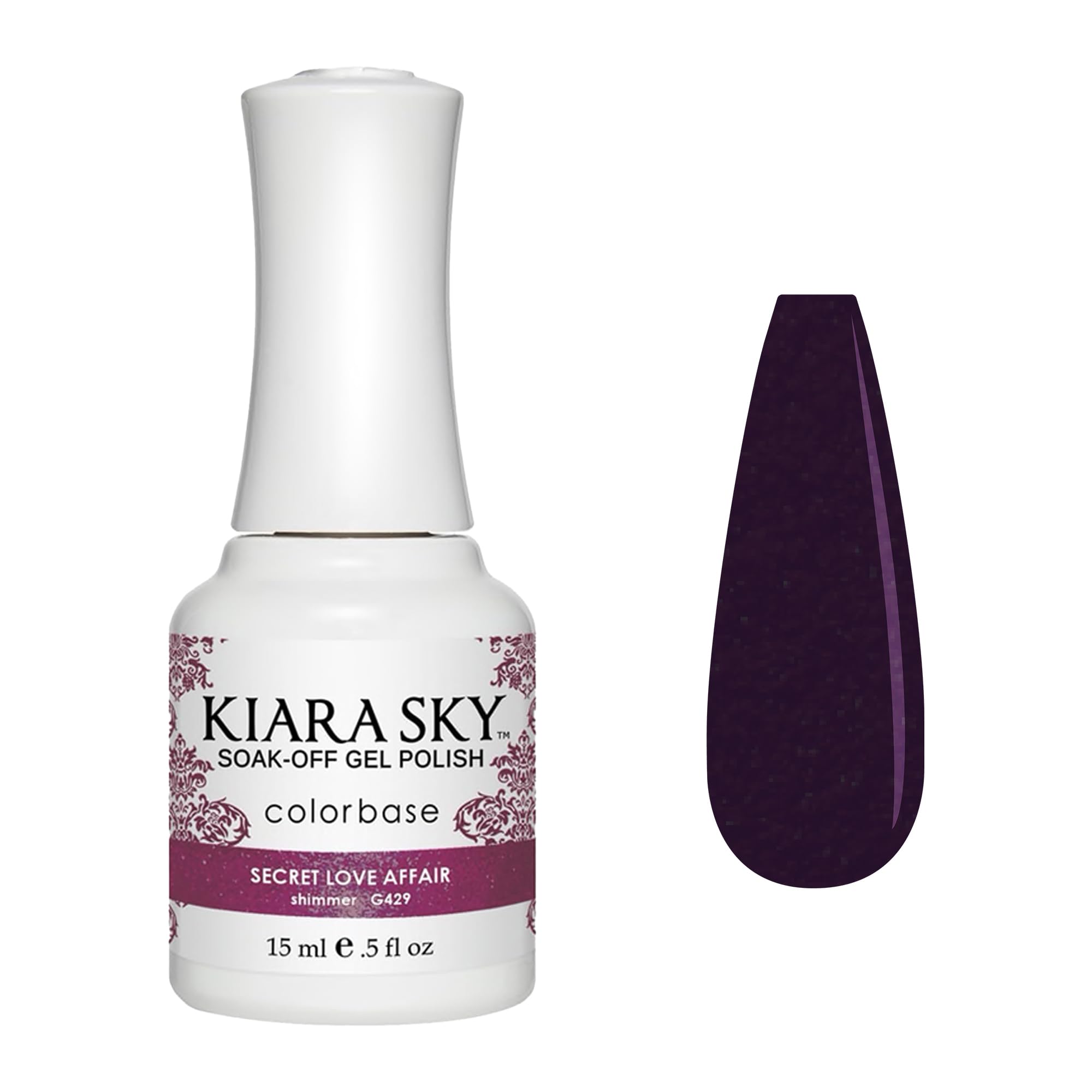 Kiara Sky Soak Off Gel Nail Polish 0.5 fl oz, SECRET LOVE AFFAIR (G429)