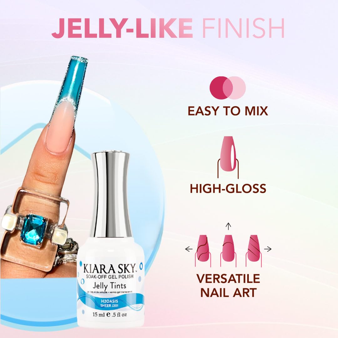 KIARA SKY Professional Nails Soak Off Jelly Tint Gel Polish (Mis-beehive) - Image 4