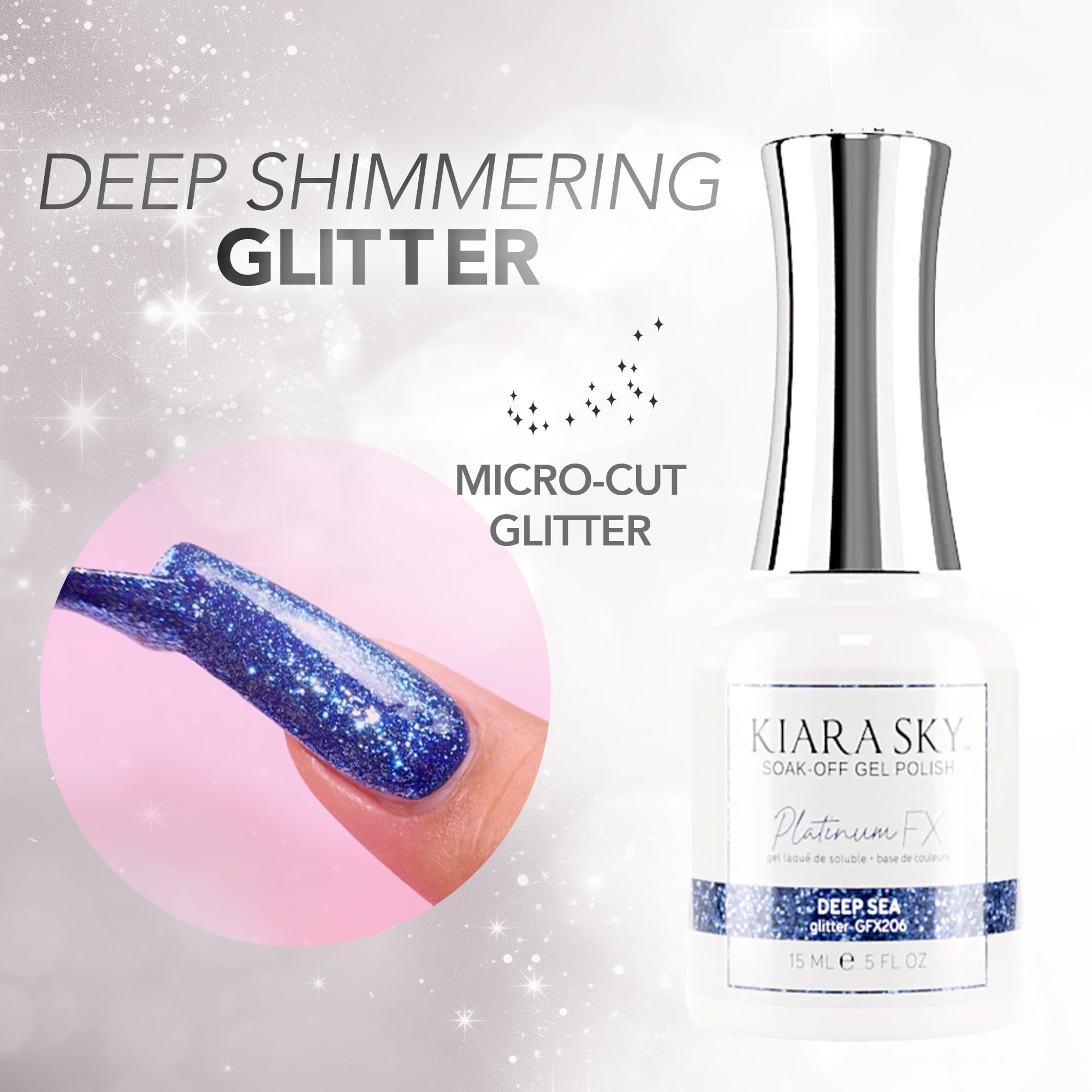 KIARA SKY Soak Off Gel Nail Polish PLATINUM FX 0.5 fl oz, HOTTER PINK (GFX211) - Image 5